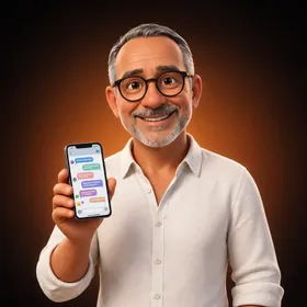 Ilustração 3D de Ricardo Direct, agente de IA de atendimento no direct