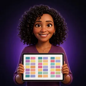 Ilustração 3D de Íris, agente de IA de crm