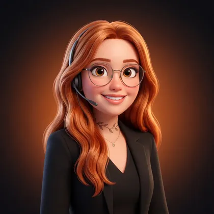 Ilustração 3D de Maya, agente de IA de orquestradora