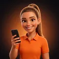 Ilustração 3D de Duda, agente de IA de squad de atendimento