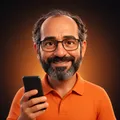 Ilustração 3D de Rui, agente de IA de squad de atendimento